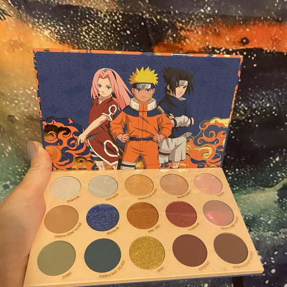 Colourpop Naruto Eyeshadow Palette with Gold and Blue - Picture 1 of 3